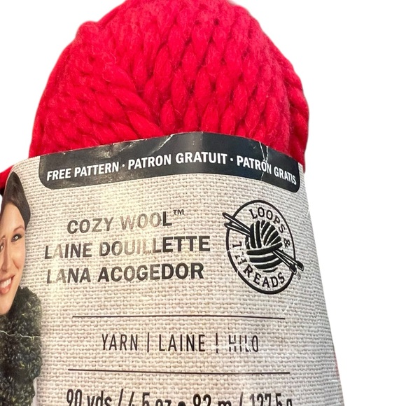Loops & Threads Cozy WOOL YARN Claret 4.5 Oz 50% Wool 3/4 Skein - Picture 3 of 10